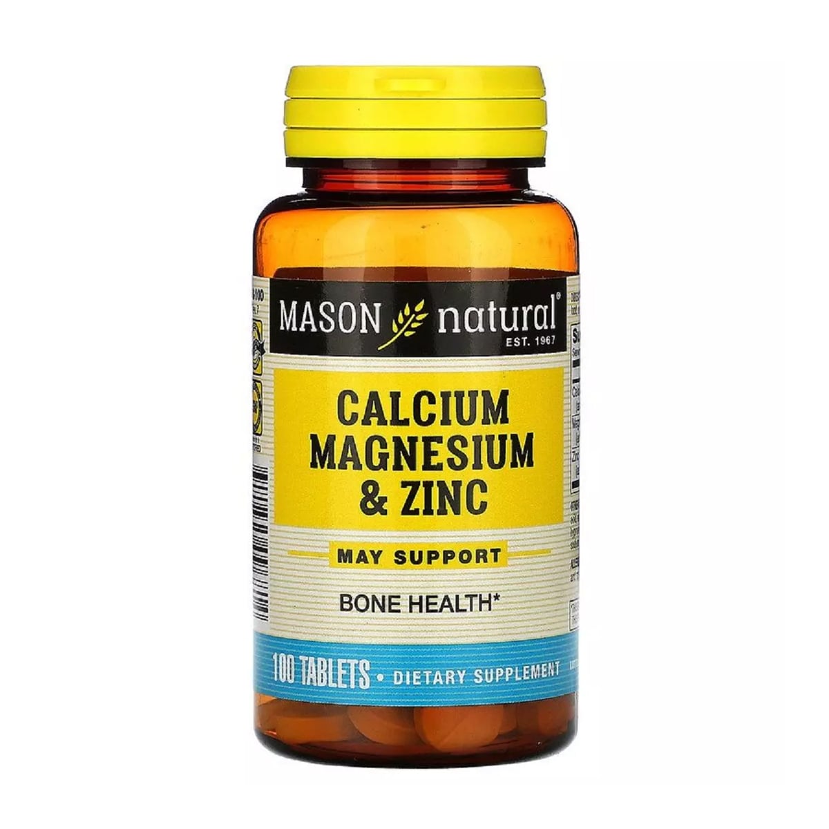 Кальцій, магній та цинк Mason Natural Calcium Magnesium &amp; Zinc, 100 таблеток